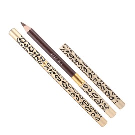 BIUDECO 2pcs Double-head Eyebrow Pencil Brush Natural Light Coffee Shade Leopard Print Design for Effortless Eyebrow Shaping and Filling Suitable for Skin Types