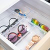 Backerysupply Clear Plastic Drawer Organizer Tray for Vanity Cabinet (6"×3"×2"