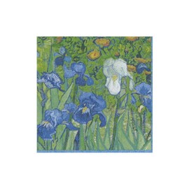 Caspari Van Gogh Irises Paper Cocktail Napkins - Two Packs of 20