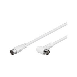 Goobay 67348 SAT Angled Connection Cable F-Quick 100 Percent Shielded F-Connector to F-Connector 90 Degree