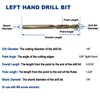 1/4-Inch Cobalt Steel M35 Left Hand Drill Bit for Removing