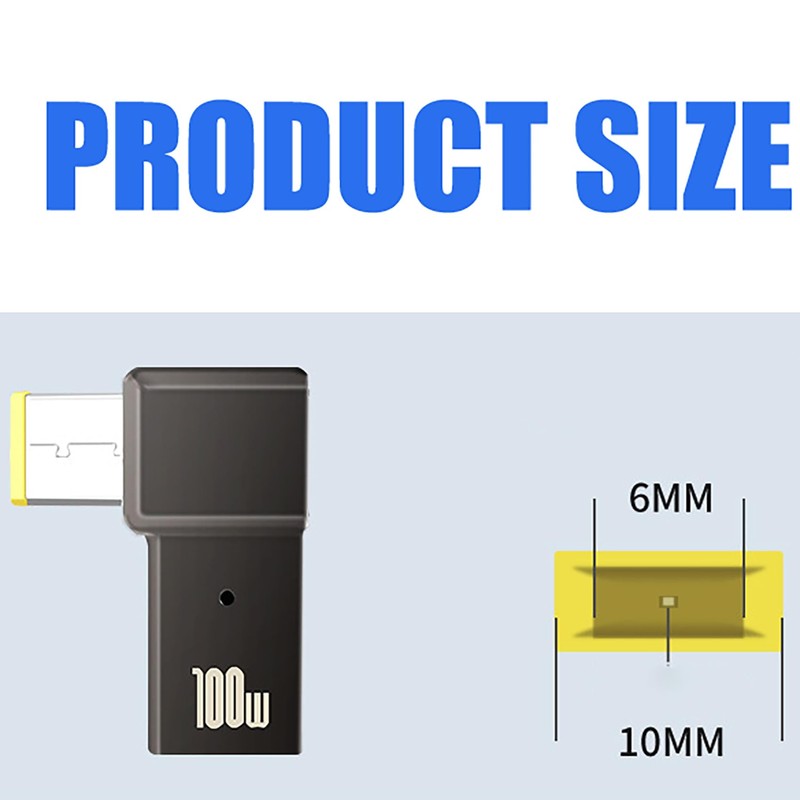 tunghey 2Pack USB-C Female Input to Slim Tip Rectangle Power