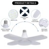 (4 Pack) LED Garage Lights, 60W Trilights Ceiling, High Low