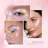 HOSAILY Chameleon Face Highlighter Palette, Multichrome Glitter Shimmer Rainbow Eyeshadow