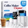 100 Pack Coffee Machine Cleaner Descaler Tablets,Coffee Maker Cleaner for