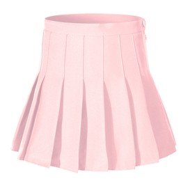 Beautifulfashionlife - Vestidos cortos plisados para niñas adolescentes y niñas, rosado (Pink Single-layer), 2