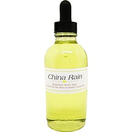 China Rain Scented Body Oil Fragrance [Glass Dropper Top - Yellow - 4 oz.] - ID#38223