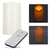 3pcs Electronic LED Candles Plastic Flameless Flickering Pillar Fake Candles
