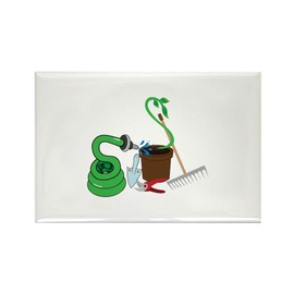 CafePress Garden Tools Magnets Rectangle Magnet, 3"x2" Refrigerator Magnet