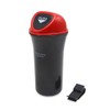 sourcing map Red Black Plastic Garbage Trash Can Rubbish Bin Storage Holder for Car Home