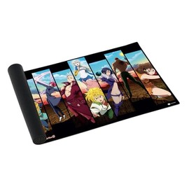 Seven Deadly Sins Playmat - Heroes Team Gaming Playmat | Large Size (24” x 14”) | Premium Neoprene Surface, Non-Slip Base | Your Favorite Heroes | Perfect for TCG, Board Games