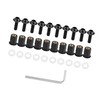 TUCKBOLD 10pcs M5 Motorcycle Windscreen Screw Fairing Windscreen Bolt Black