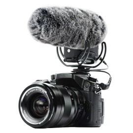 YOUSHARES Microphone DDC-VMPR Windscreen Pop Filter Muff - Outdoor Microphone Fur Wind Protection Pop Protection for Rode VideoMic Pro Camera Microphone