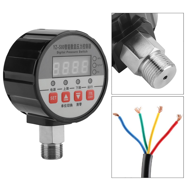 Digital Pressure Switch Controller 0-2Mpa 0.5%FS Accuracy for Water Pump