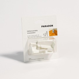 Parador Inner Corners Height-Adjustable – Locking Caps for Skirting Boards – White – Type SL 3/5/6/18