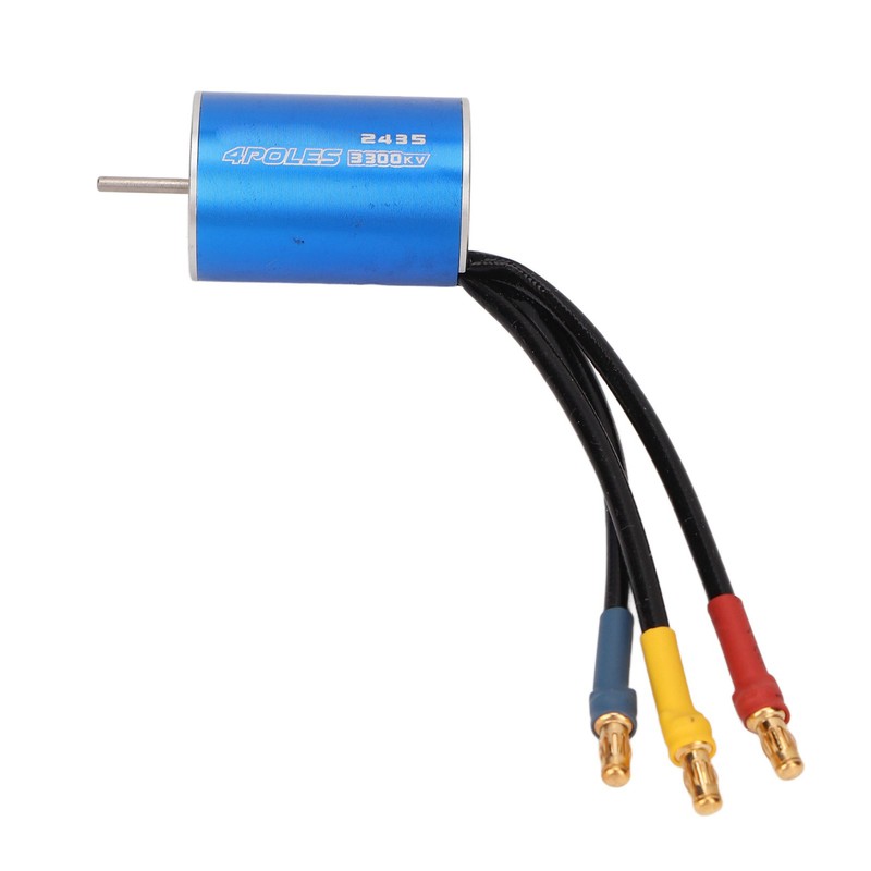 Brushless Motor 2435 3300KV Waterproof Red Aluminum Alloy CNC Machining