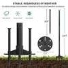 YITAHOME 4 Pack String Light Pole, 11ft 4-in-1 Outdoor String