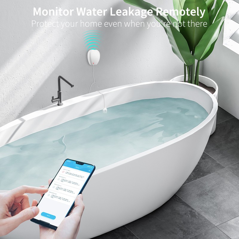 Smart Water Leakage Detector WiFi Flood Detection Alarm Sensor for