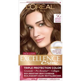 L'Oreal Excellence #5G Medium Gold Brown Hair Color, 1 ct