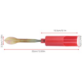 WOHPNLE Fishing Rod Holder for Garage, Red, 32 cm, Foldable, for Fishing Rods, Floor Insert, Stand, Rod Holder, Tackle Accessories for Lake, River, Beach (32 x 4.5 x 4.5 cm)