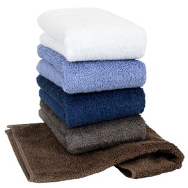 Hiorie Hand Towels, Hotel Style Towels, Classy, Set of 5, Assorted Colors, 03, Fluffy, Premium Super Long Cotton, Instant Absorption, Thick, Senshu Specialty Towel Certified