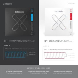 D'Addario Cuerdas para guitarra acústica, XT con revestimiento de bronce fosforoso, XTAPB1253, calibre ligero 12-53, juego de 6 cuerdas, paquete de 1