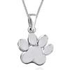 Goldene Hufeisen Mini Paw Pendant with Chain 925 Sterling Silver