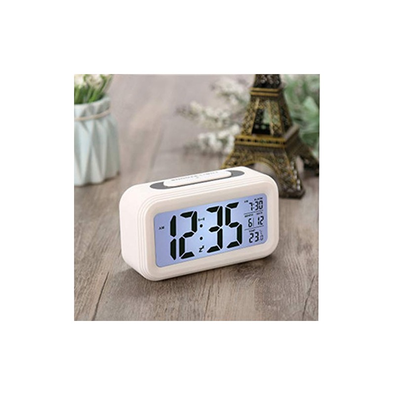 Alarm Clock, LED Digital Alarm, Clock, Calendar, Temperature & Humidity