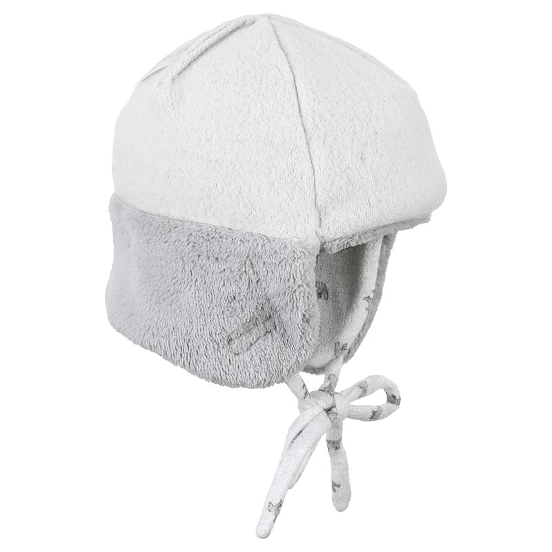 Sterntaler Baby Boys Hat Baby Aviator Hat Polar Bears, lightgrey