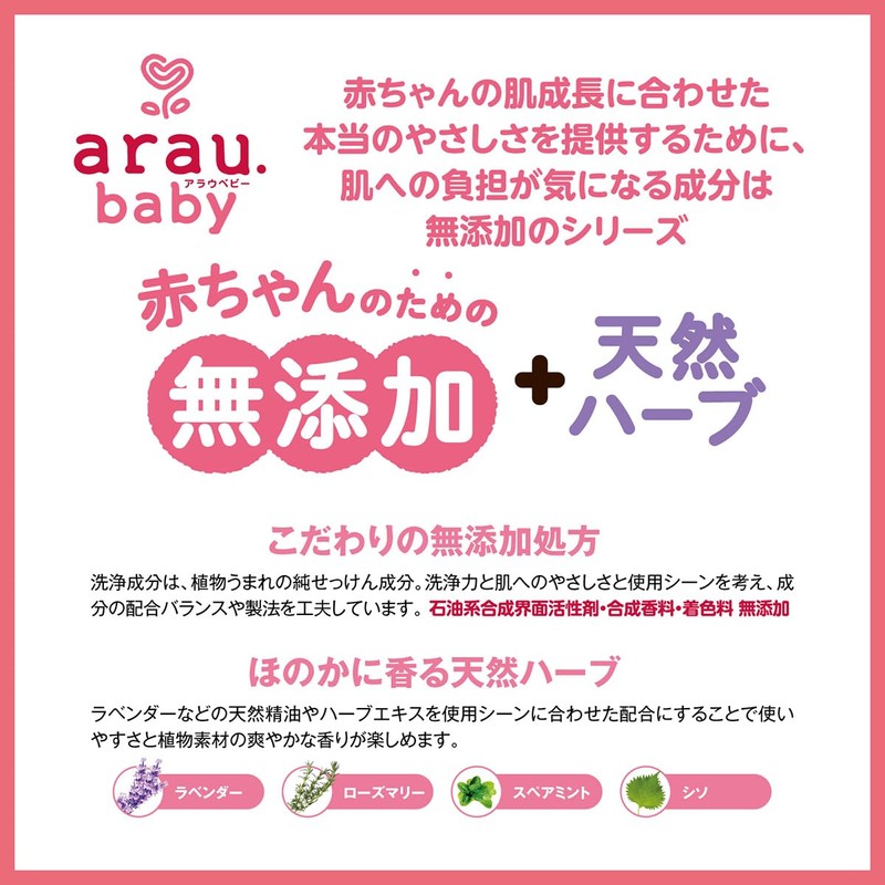 arau. Baby Full Body Foam Soap, Sensitive Skin Refill, Large