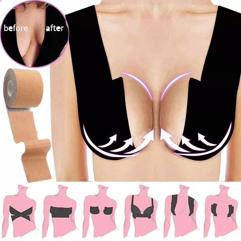 Boob Tape 2 Cintas Levanta Busto Tape Dama Colores