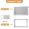 ZXTDBMBB Large Ventilation Grille, Double-Sided Louvered, Aluminum Vent Cover, Silver-Gray