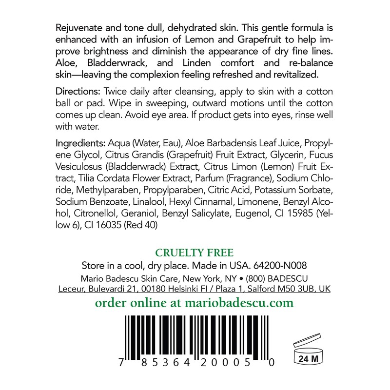 Mario Badescu Alpha Grapefruit Cleansing Lotion, 8 Fl Oz