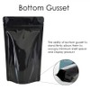 Rightpak Stand Up Pouches 100 Pieces 13cm x 21cm, Black