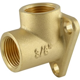 Fittingteile - Wall Socket Brass Compressed Air Water 16 Bar Angle Distributor (Material: Brass/Thread Size: G 3/8")
