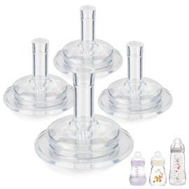 Sippy Straw Nipples for MAM Easy Start Bottle,Easy Active Bottle and Glass Baby Bottles,Soft Silicone Straw Cup Nipples,Variable Flow Conversion Nipple,6+ Months,4 Count