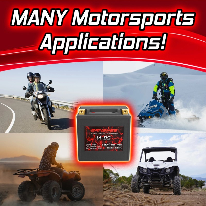 Banshee YTX14-BS Lifepo4 Battery for Kawasaki W650 12V 380CA