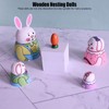 Wooden Russian Nesting Dolls Rabbit Shape Wood Nesting Dolls for