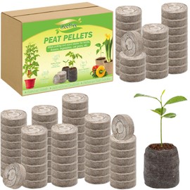 ZeeDix 100 Pcs (36mm) Peat Pellets for Seedlings, Compressed Seed Starting Plugs Pallet Potting Soil Block, Seed Starter Pellets Soil Pods for Planting Flowers, Herbs and Vegetables