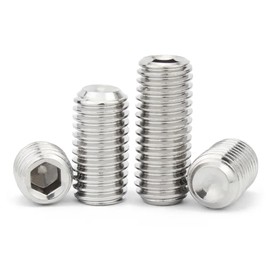cyclingcolors 10 x Hexagon Socket Adjustment Screws DIN 916 ISO 4029 Stainless Steel A2 Cup End Fully Threaded Metric M4x12mm
