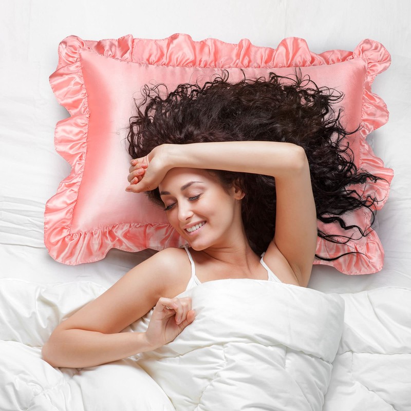 PiccoCasa Satin Pillowcases for Hair and Skin, Retro Silky Pillow