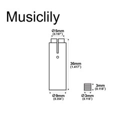 Musiclily Basic Rubber Sleeve and Set Screw Set for Wilkinson M Series 5mm Push-In Style Tremolo Arm Block Mounting Replacement (Set of 2)
