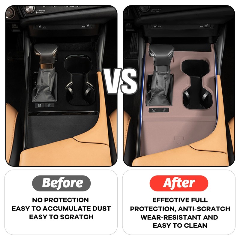 GCZCC Silicone Car Gear Shift Panel Trim Cover for Lexus