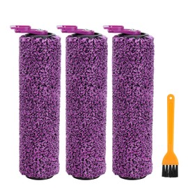 Replacement Brush Roller for Shark Steam Pickup 3-in-1 Steam Mop (Model ​​SD200/SD201/SD201C/SD201Q/SD205) Vacuum Cleaner, 3 Brush Roll, 1 Cleaning Tool Replacement Parts Accessories Kit (4 Pack)