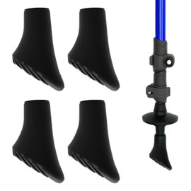 ALLY-MAGIC Nordic Walking Poles, Rubber Steps, Rubber Buffers, Walking Poles, Universal Diameter of 10 mm, Pack of 4 Walking Pads for Trekking Poles, Walking Pole Buffer E21-MTJT