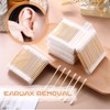 Dunzy 20000 Pcs Double Round Cotton Swabs with Wooden Sticks