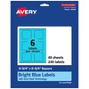 Avery Printable Square Labels with Sure Feed Technology, 2-3/4" x