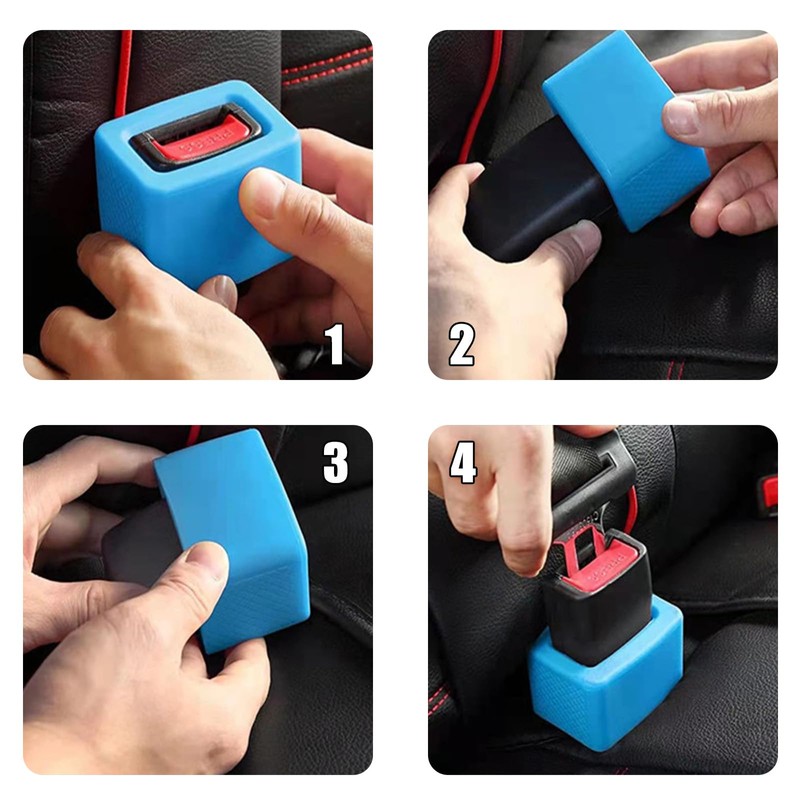 2 Stück Auto Gurtschloss Halterung, Sicherheitsgurt Halter für Einfaches Anschnallen,