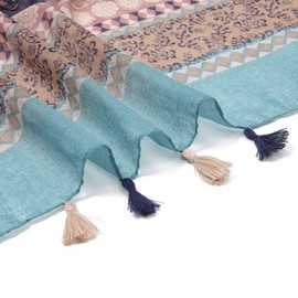 KAVINGKALY Lightweight Women's Fashion Floral Printed Ladies Cotton Scarf Gifts Shawls and Wraps for Women(Floral G)