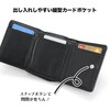 Bendibis BDW-8395 Wallet, Mini Wallet, Trifold, Synthetic Leather, Foil Print,